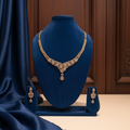 AD Wheat Leaf V-Drop Necklace & Earring Set