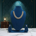 Pearl & AD Paisley Necklace & Earring Set