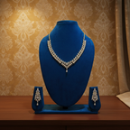 Marquise Leaf AD Diamond Necklace & Earring Set