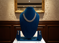 AD Baguette Fringe Necklace & Drop Earring Set