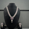 Elegant Pearl & Ruby-Inspired Necklace Set