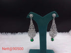 Luxury Diamond Leaf Drop Earrings