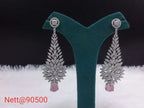 Luxury Diamond Leaf Drop Earrings