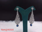 Luxury Diamond Leaf Drop Earrings