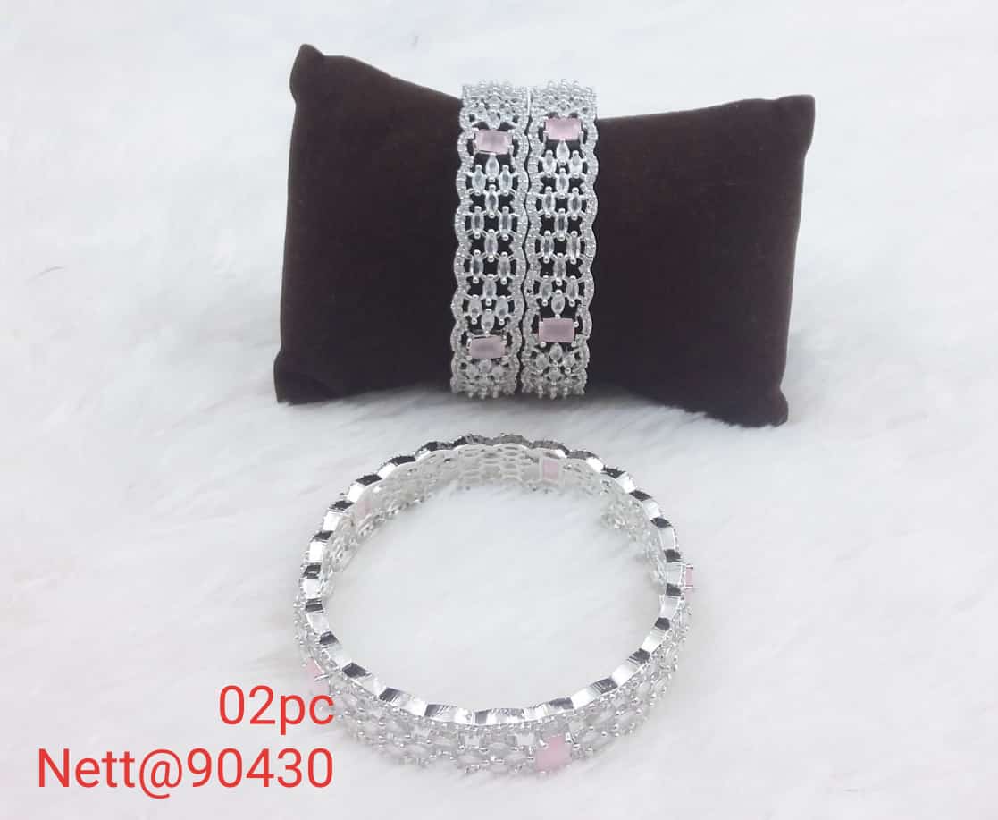 AD Bangles Set - 2 Pieces - Nett@90430 (Multiple Colors)