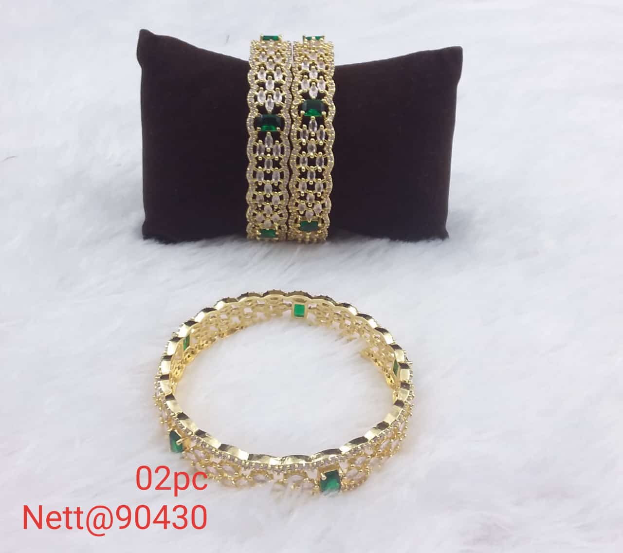 AD Bangles Set - 2 Pieces - Nett@90430 (Multiple Colors)