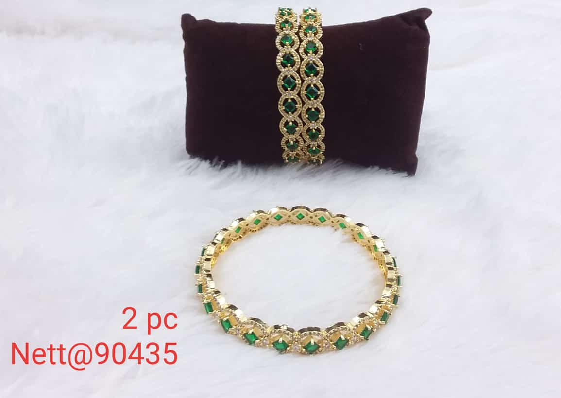 AD Bangles Set - 2 Pieces - Nett@90435 (Multiple Colors)