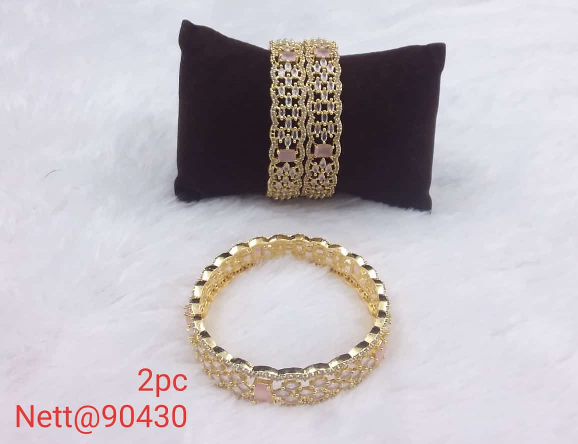 AD Bangles Set - 2 Pieces - Nett@90430 (Multiple Colors)
