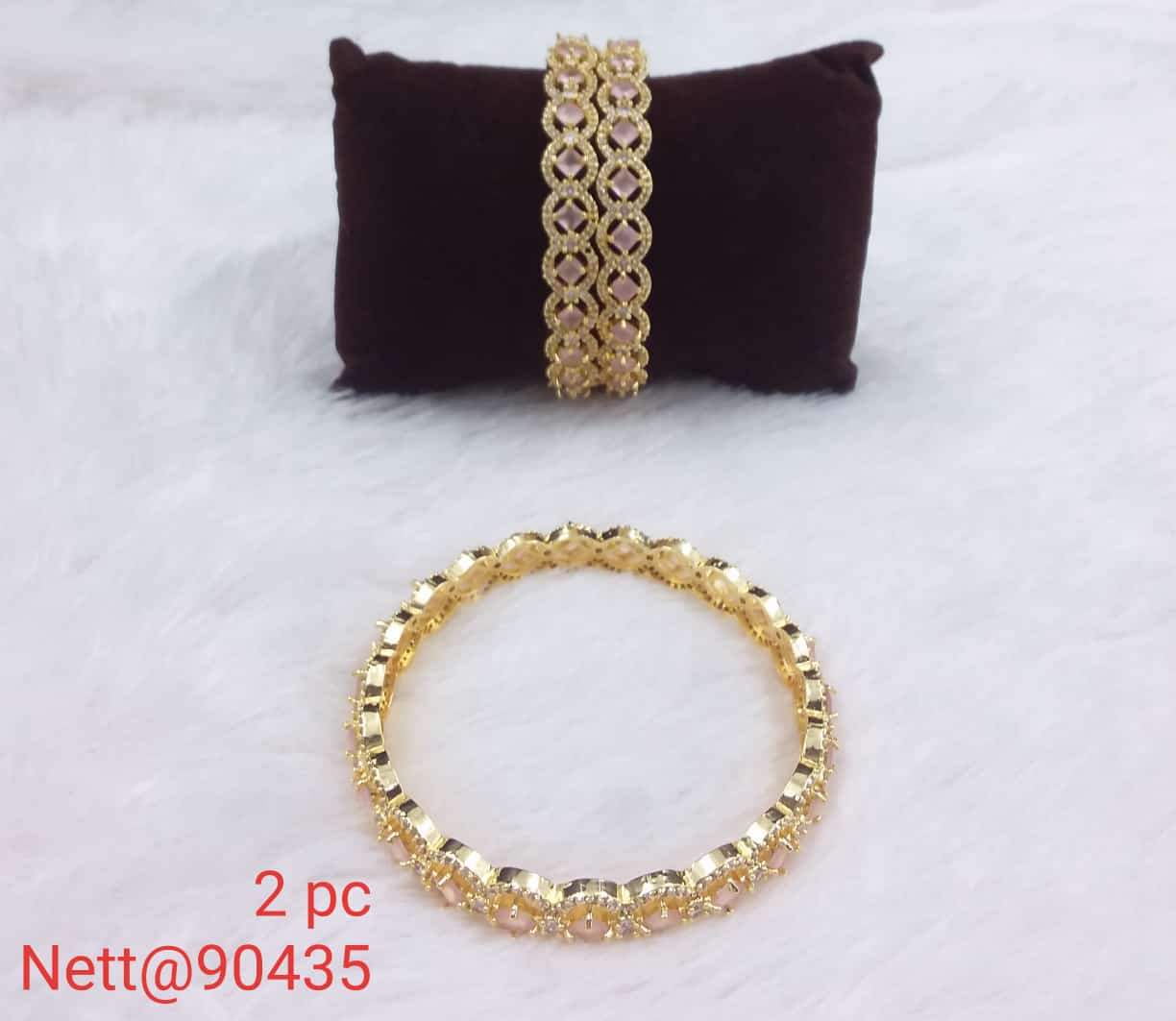 AD Bangles Set - 2 Pieces - Nett@90435 (Multiple Colors)