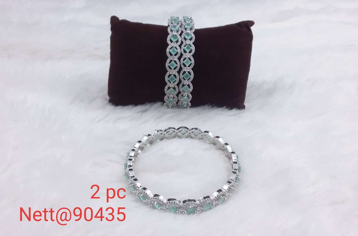 AD Bangles Set - 2 Pieces - Nett@90435 (Multiple Colors)
