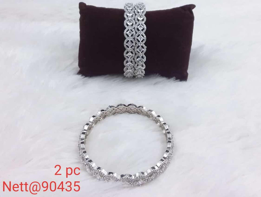 AD Bangles Set - 2 Pieces - Nett@90435 (Multiple Colors)