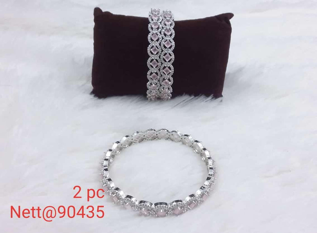 AD Bangles Set - 2 Pieces - Nett@90435 (Multiple Colors)