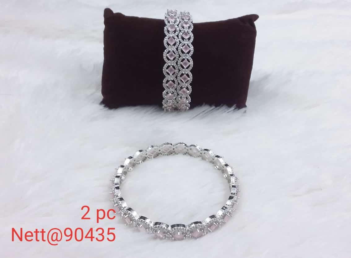 AD Bangles Set - 2 Pieces - Nett@90435 (Multiple Colors)