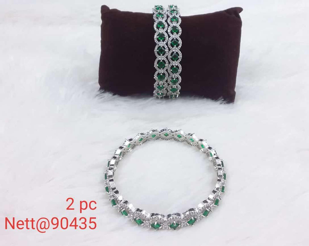 AD Bangles Set - 2 Pieces - Nett@90435 (Multiple Colors)