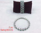 AD Bangles Set - 2 Pieces - Nett@90435 (Multiple Colors)
