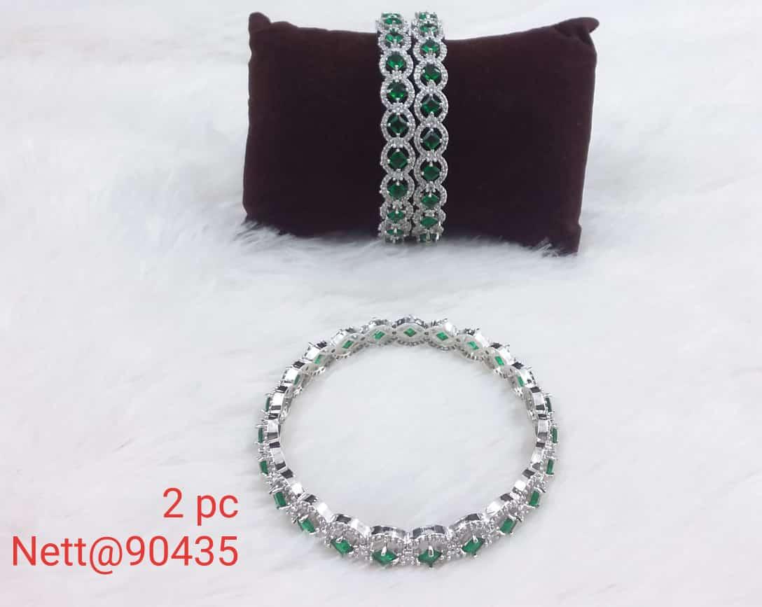 AD Bangles Set - 2 Pieces - Nett@90435 (Multiple Colors)