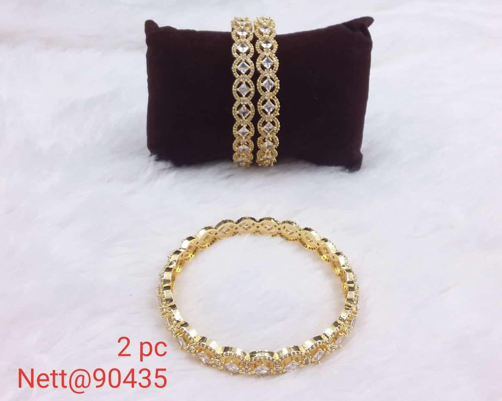 AD Bangles Set - 2 Pieces - Nett@90435 (Multiple Colors)