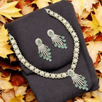 Pearl and Crystal Tassel Jewelry Set