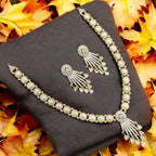 Pearl and Crystal Tassel Jewelry Set