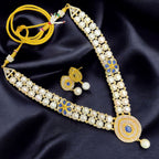 Pearl and Gemstone Adjustable Dori Necklace Set