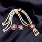 Pearl and Gemstone Sunburst Jewelry Set