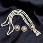Pearl and Gemstone Sunburst Jewelry Set