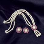 Pearl and Gemstone Sunburst Jewelry Set