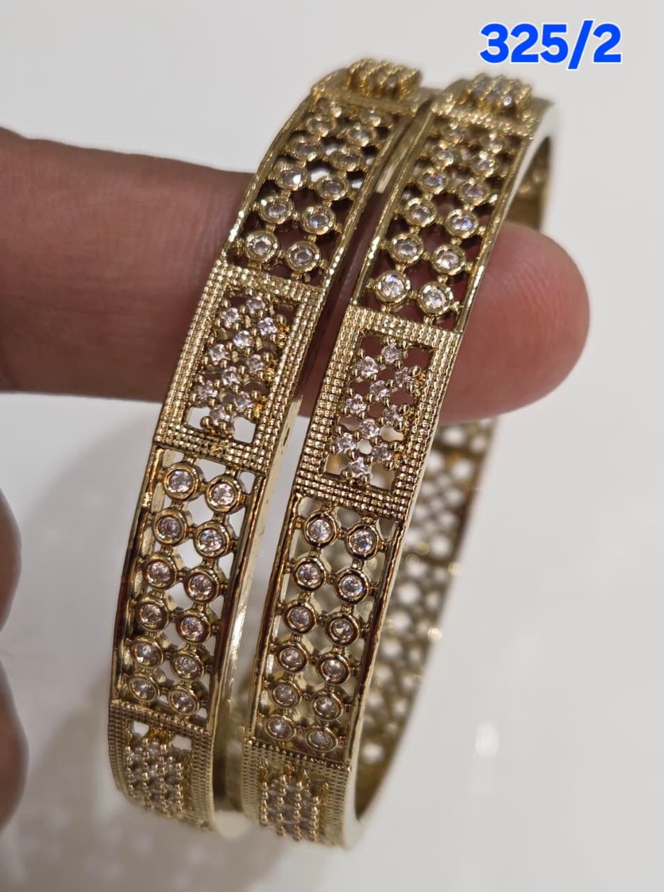 AD Bangles Set - 2 Pieces - 325/2 (Multiple Colors)