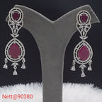 Diamond Chandelier Earrings with Gemstone Drops