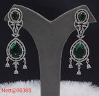 Diamond Chandelier Earrings with Gemstone Drops