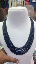 Navy Blue Sapphire Beaded Necklace