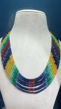 Rainbow Sapphire Multi-Strand Necklace