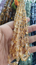 Champagne Citrine Beaded Gemstone Necklace