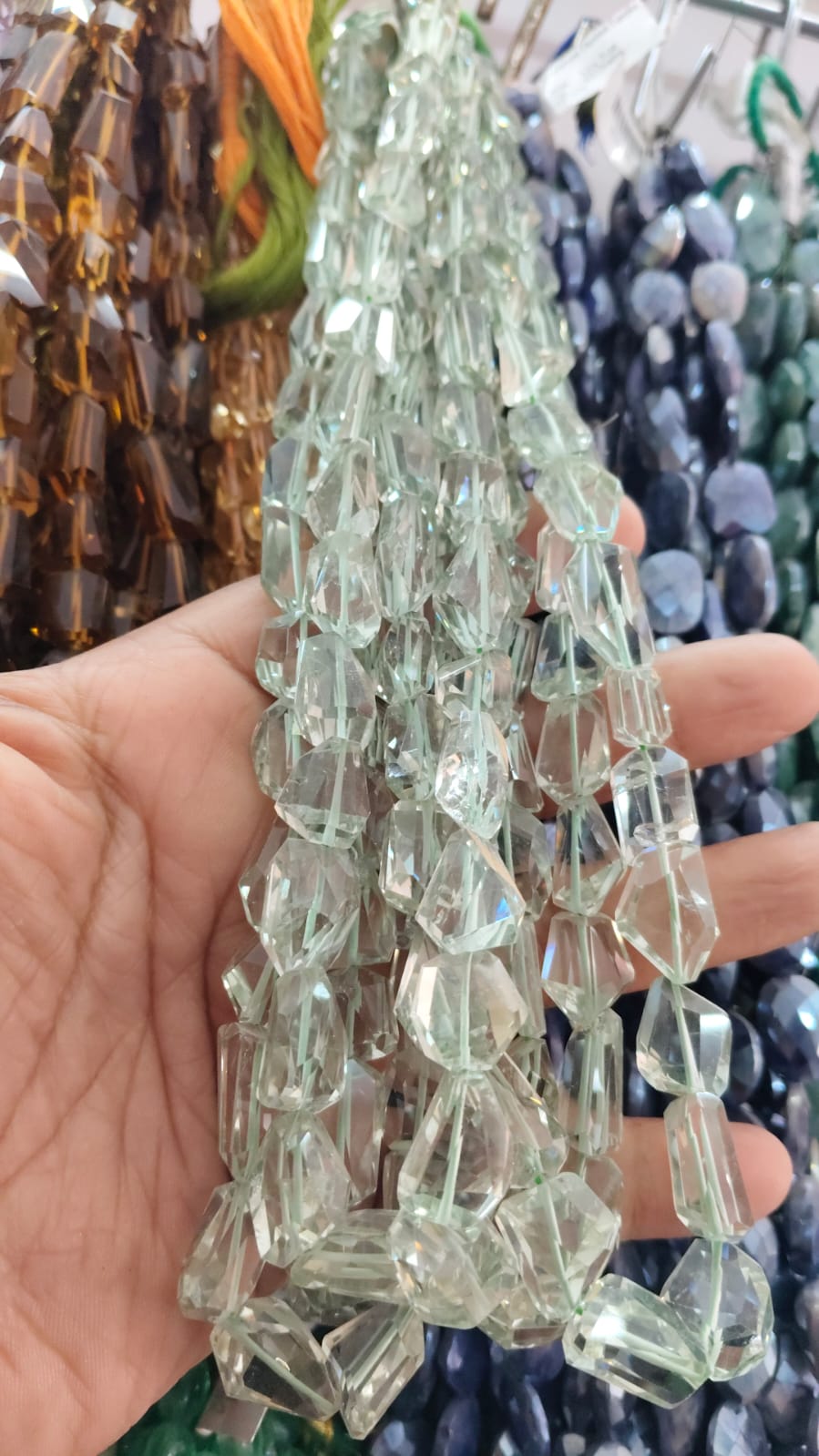 Green Amethyst Chunky Gemstone Necklace