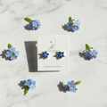 Blue CZ Flower Earrings - Lifestyle Style