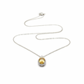 Citrine Yellow CZ Chain Pendant - Product Shot