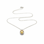 Citrine Yellow CZ Chain Pendant - Product Shot