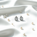 Cushion CZ Halo Earrings - Lifestyle Style