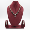 Emerald Pearl Leaf Necklace Studio Shot