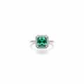 Emerald Square Halo Ring Studio