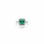 Emerald Square Halo Ring Studio