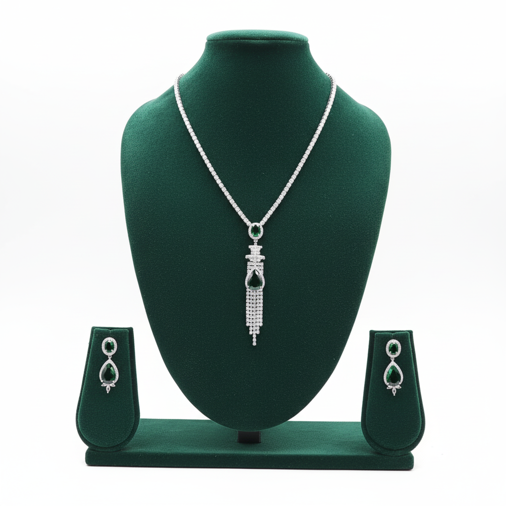 Emerald Green Necklace Set - Studio Editorial