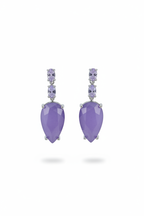 Lavender Jade Teardrop Drop Earrings – white background studio promotional image