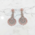 Rose Gold AD Long Chandelier Earrings - Studio Promotional Shot