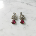 Ruby Bloom AD Drop Earrings - white marble studio shot