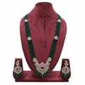 Emerald Peacock Long Necklace Set - Studio Editorial