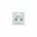 92.5 Sterling Silver Aquamarine Stud Earrings studio product shot