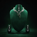 Emerald AD Necklace Set on dark velvet display