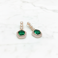 Emerald Royale AD Drop Earrings - white marble promotional shot