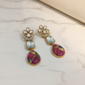 Kundan Polki Earrings – luxury flat lay on marble